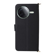 Θήκη με πτερύγιο για Xiaomi Poco F7 Ultra, Crossbody Leather Wallet, μαύρη