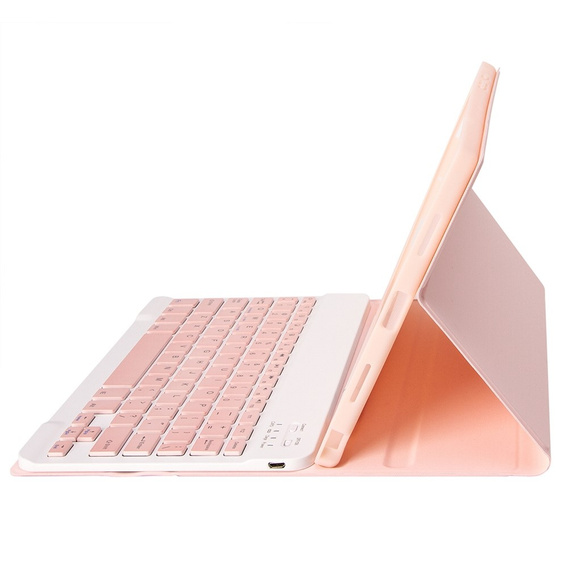 Θήκη + πληκτρολόγιο Samsung Galaxy Tab S6 Lite P610/P615 / S6 Lite 2022 10.4, Pen Slot, ροζ rose gold