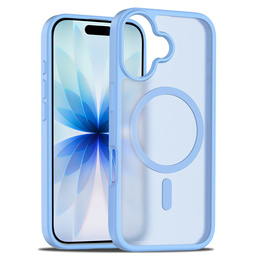 Θήκη Matt για iPhone 17, για MagSafe, ημιδιαφανές μπλε