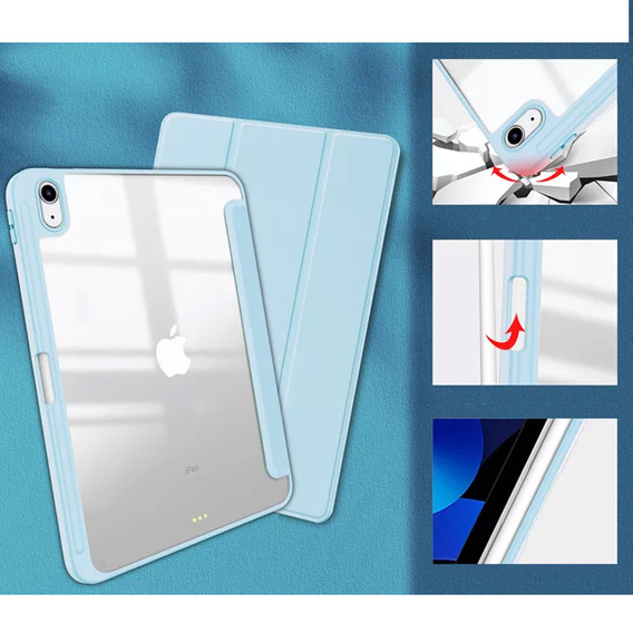 Θήκη για iPad 10.9 2022 10 Gen, Smartcase Hybrid, με χώρο για γραφίδα, μπλε