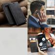 θήκη CASEME για Google Pixel 7, Leather Wallet Case, μαύρη