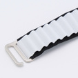 Λουράκι νάιλον για Apple Watch 1/2/3/4/5/6/7/8/SE/ULTRA 42/44/45/49mm, μαύρη / λευκή