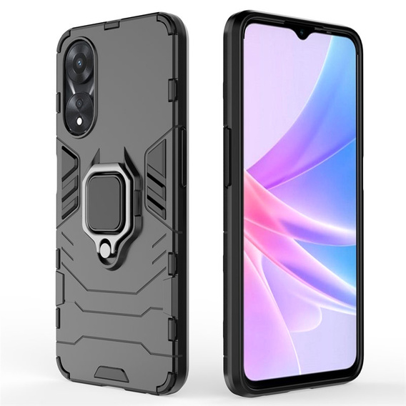 Θήκη για Oppo A78 5G, Kickstand Ring, μαύρη