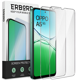 2x Μετριασμένο γυαλί για Samsung Galaxy A15 4G / A15 5G / M15, ERBORD 9H Hard Glass στην οθόνη