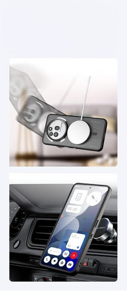 Θήκη για Nothing Phone 3A Pro, για MagSafe, ERBORD Μatt Case, μαύρη