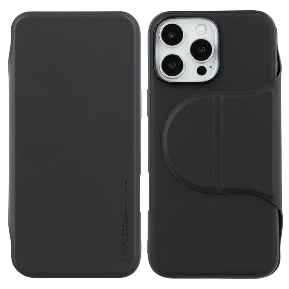 Θήκη X-LEVEL για iPhone 16 Pro, Magnetic Card Holder, μαύρο