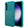 Θήκη για Samsung Galaxy S23 FE, Card Holder Kickstand, πράσινη