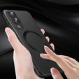 Θήκη για Samsung Galaxy S25 Edge, ColorMag, για MagSafe, μαύρη + γυαλί 9H, μετριασμένο