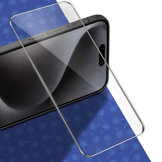 Διαφανές γυαλί Diamond Palm για iPhone 15 Plus / 15 Pro Max