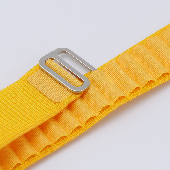 Λουράκι νάιλον για Apple Watch 1/2/3/4/5/6/7/8/SE/ULTRA 42/44/45/49mm, κίτρινη