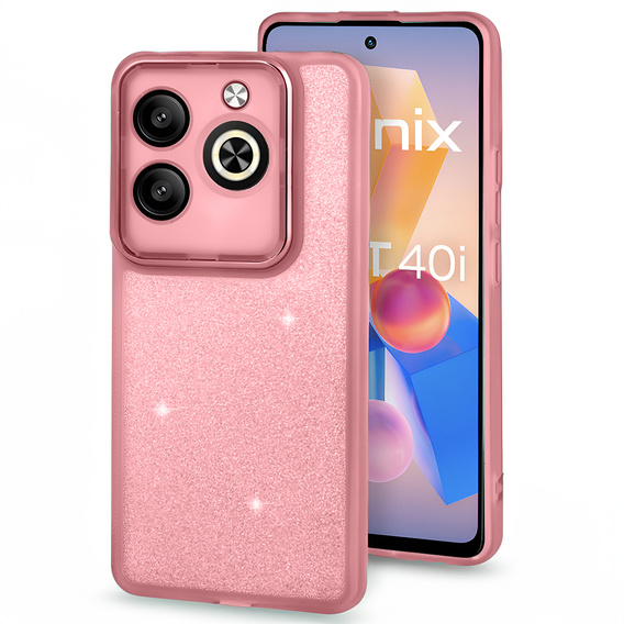 Θήκη για Infinix Hot 40i, Glittery Powder, ροζ