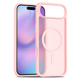 Θήκη Matt για iPhone Air, για MagSafe, ημιδιαφανές ροζ