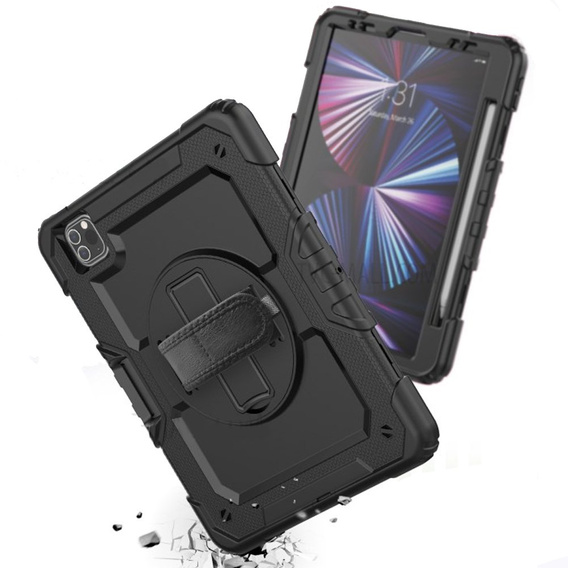 Θωρακισμένη θήκη για iPad Pro 11" 2022/2021 (4/3 gen.), προστατευτική 360 με χώρο για γραφίδα, μπλε
