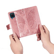 Θήκη με πτερύγιο για Samsung Galaxy M33, Butterfly, ροζ rose gold