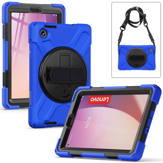 Παιδική θήκη για Lenovo Tab M8 Gen 4 TB-300FU, θωρακισμένη με λουράκι, μπλε