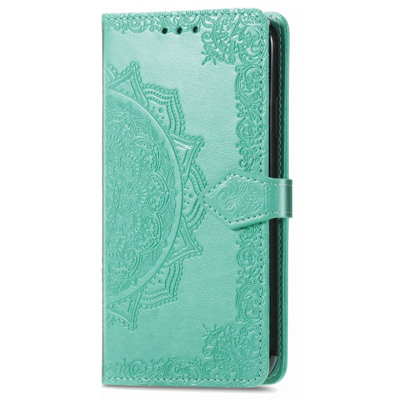 Θήκη με πτερύγιο για Xiaomi Poco F4 GT, Mandala, πράσινη
