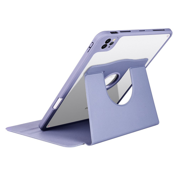 Θήκη για iPad Pro 11" 2022/2021/2020 (4/3/2 gen.), με υποδοχή γραφίδας, περιστρεφόμενη κατά 360°, μωβ