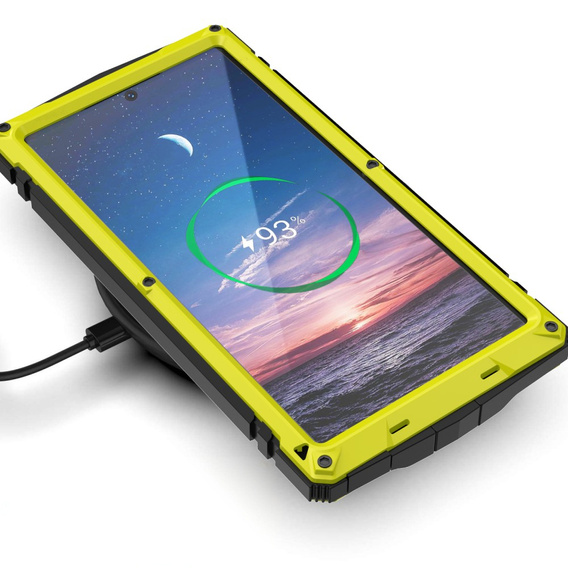 Θωρακισμένη θήκη για Samsung Galaxy S25 Ultra, R-JUST, κίτρινη