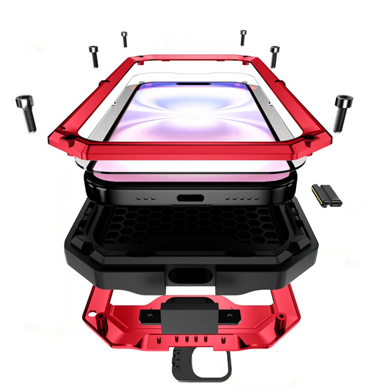 Θήκη R-JUST με προστατευτικό οθόνης και βάση για iPhone 17