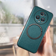 Θήκη για Honor Magic 5 Pro, Leather Hybrid MagSafe, πράσινη