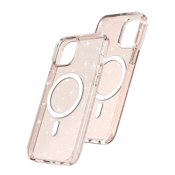 θήκη για iPhone 14 Plus, Glittery, για MagSafe, χρυσή