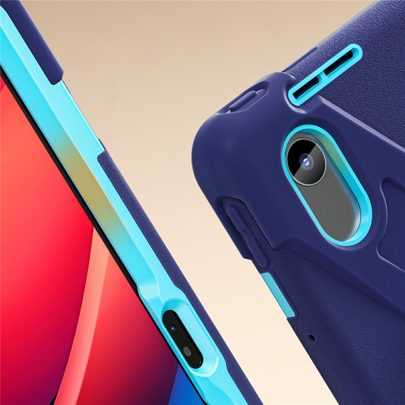 Παιδική θήκη για Lenovo Tab M11, θωρακισμένη με λουράκι, ναυτικό μπλε / πράσινο