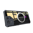 Θήκη για ASUS ROG Phone 8 Pro, με μαγνητική πλάκα, διαφανής / μαύρη