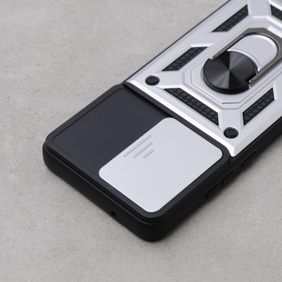 Θήκη για Motorola Edge 40 Neo, CamShield Slide, ασημένιο