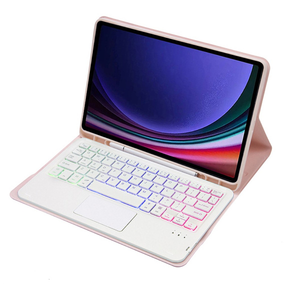 Θήκη + πληκτρολόγιο Samsung Galaxy Tab A9+, with touchpad, ροζ