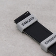 Λουράκι σιλικόνης ERBORD Universal 22mm, Dual Color, γκρι / μαύρη / μαύρη αγκράφα