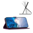 θήκη με πτερύγιο για Xiaomi Redmi Note 13 Pro 4G / Xiaomi Redmi Note 14S / Xiaomi Poco M6 Pro 4G, BINFEN Wallet, σκούρο μωβ