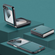 Θήκη για Samsung Galaxy Z Flip7 FE / Z Flip6, CASEME Litchi Leather, πράσινη