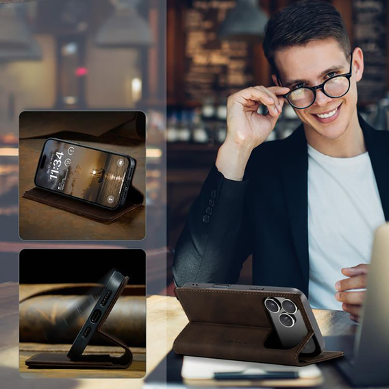 ERBORD Vintage θήκη πορτοφόλι με πτερύγιο για iPhone 17 Pro Max