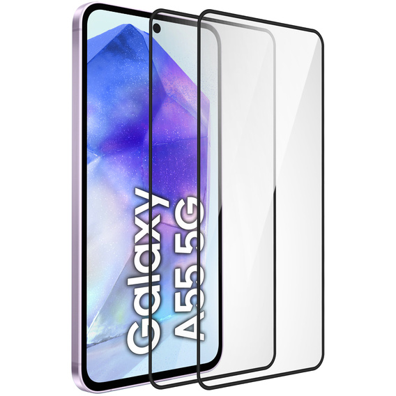 2x Μετριασμένο γυαλί ERBORD 3D για Samsung Galaxy A55 5G πλήρης οθόνη