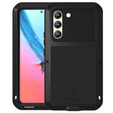 Love Mei Θήκη για Samsung Galaxy S22, armored with glass, μαύρη