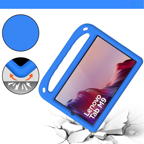Παιδική θήκη για Lenovo Tab M9, παιδική θήκη με λαβή, μπλε