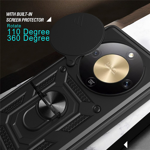 Θήκη CamShield Slide με προστατευτικό κάλυμμα για την κάμερα και δακτύλιο για το Honor Magic 8 Lite