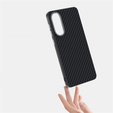 Η θήκη ABEEL για το Samsung Galaxy S25 Edge, Carbon Fiber, για MagSafe, μαύρη