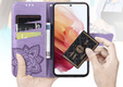 Θήκη με πτερύγιο για Motorola Moto E14, Butterfly, μωβ