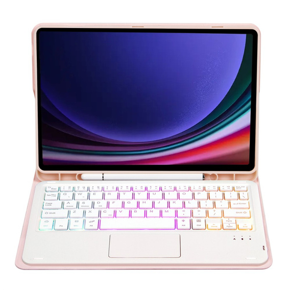 Θήκη + πληκτρολόγιο Samsung Galaxy Tab S9 FE X510 / X516, with touchpad, ροζ