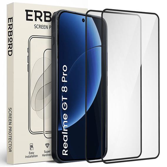 2x Γυαλί ERBORD 3D για Realme GT 8 Pro