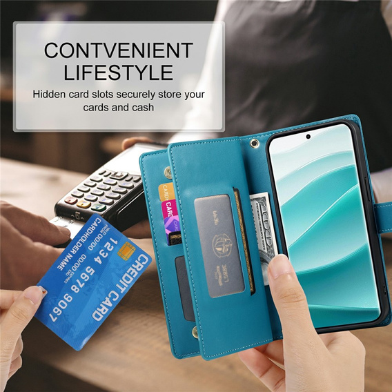 Θήκη με πτυσσόμενο καπάκι και τσέπη με φερμουάρ για Xiaomi Redmi Note 15 Pro 5G