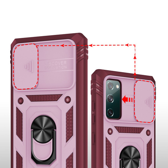 Θήκη για Samsung Galaxy S20 FE, CamShield Slide, ροζ