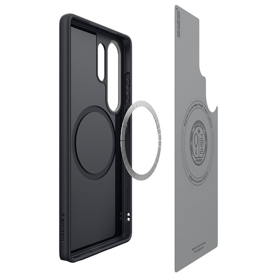 Θήκη Spigen για Samsung Galaxy S25 Ultra, Nano Pop MagSafe, μαύρη + γυαλί με σκλήρυνση 9H