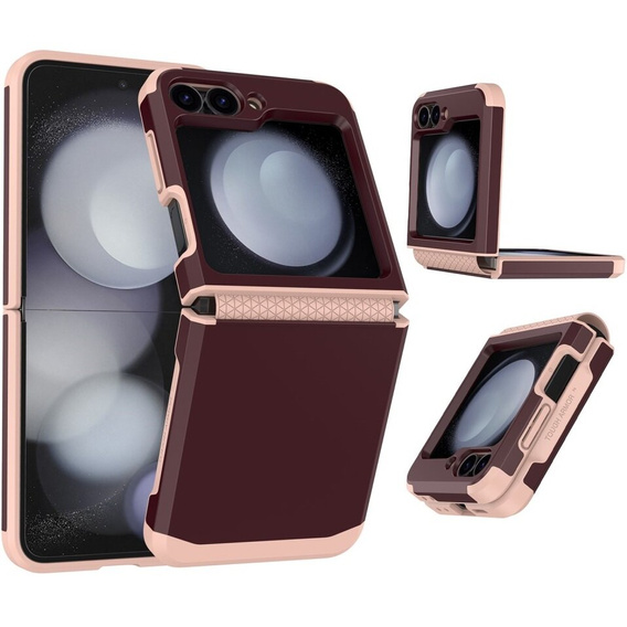 Θωρακισμένη θήκη για Samsung Galaxy Z Flip7 FE / Z Flip6, Armor Shockproof, μπορντό