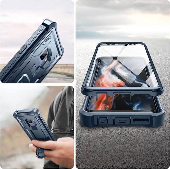 Θωρακισμένη θήκη για Samsung Galaxy S9, Dexnor Full Body, μπλε