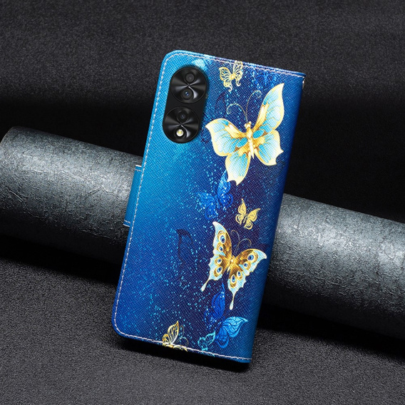 Θήκη με πτερύγιο για TCL 40 NxtPaper, Wallet, Butterflies μπλε