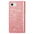 θήκη iPhone 16E, Card Slot Glittery, ροζ
