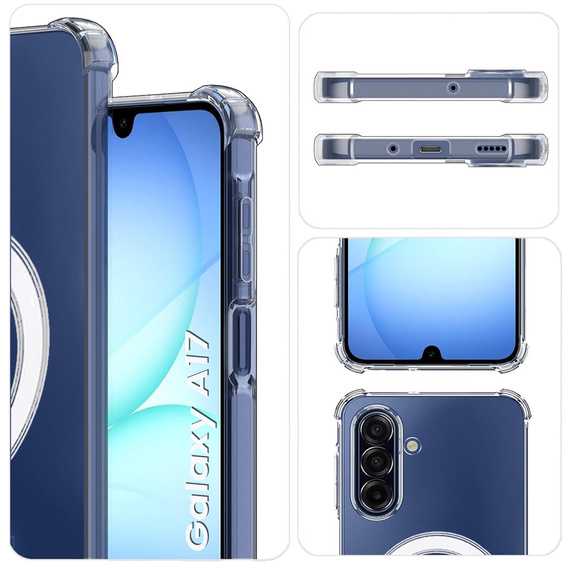 Θήκη για Samsung Galaxy A17 5G, για MagSafe, ενισχυμένη, διάφανη