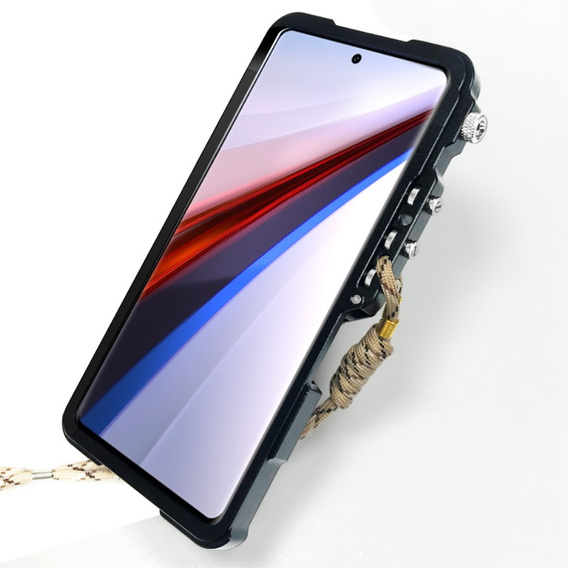 Θήκη για Xiaomi Poco F6 Pro, Aluminium Alloy Bumper, μαύρη